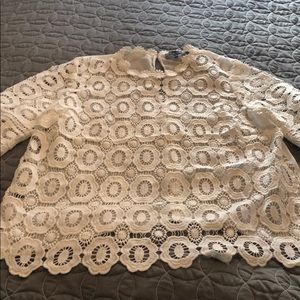 Beautiful patterned white long sleeve shirt
